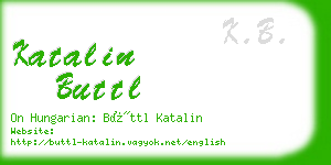 katalin buttl business card